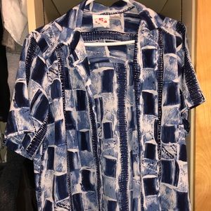 Blue Hawaiian style button up